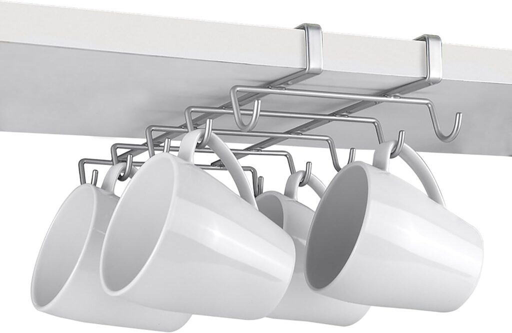 Organizador de tazas portavasos con repisa