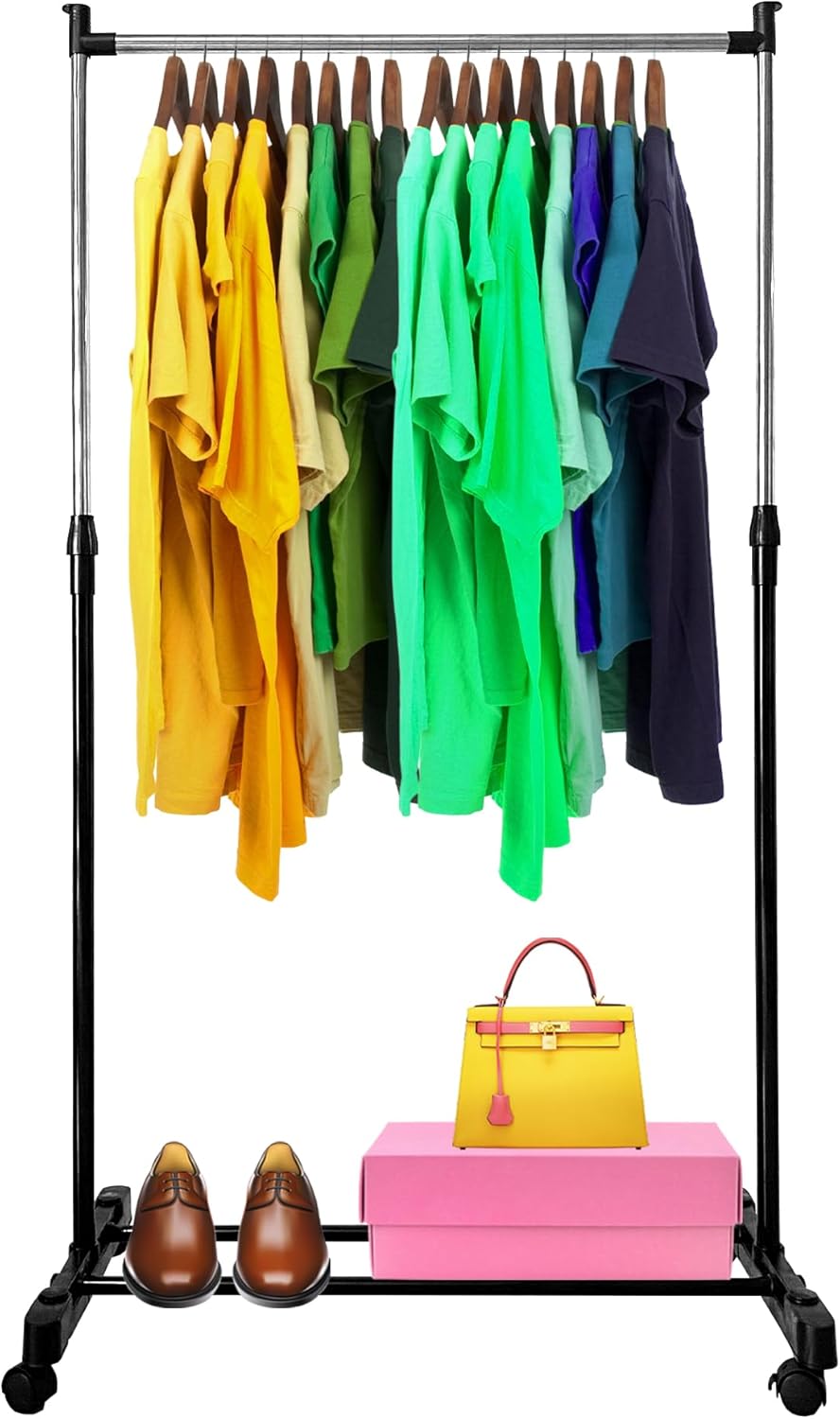 Nyana Home Perchero burro básico con ruedas (85×76×41 cm)