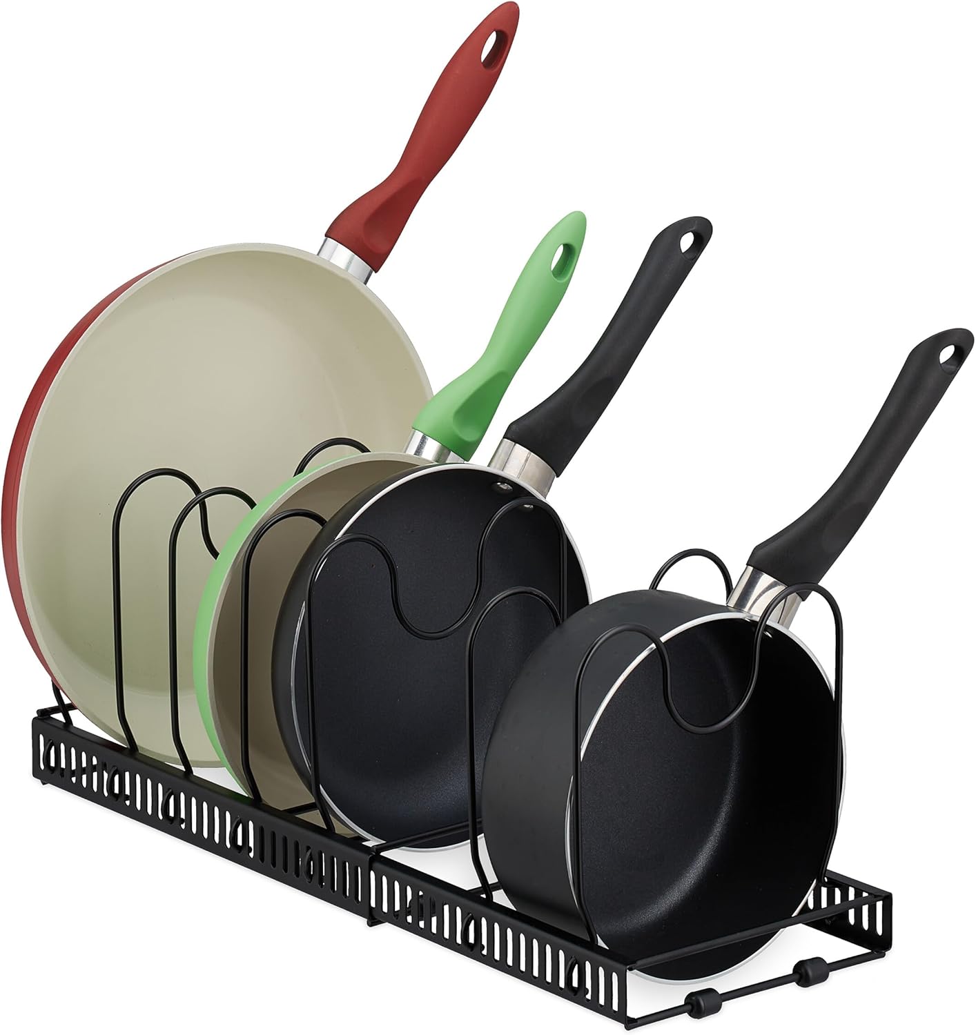 Relaxdays Soporte para tapas y bandejas (metal cromado) Organizador de cocina