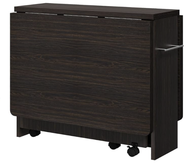 Mesa plegable Garvee 120x60x75 cm con ruedas para salón o comedor